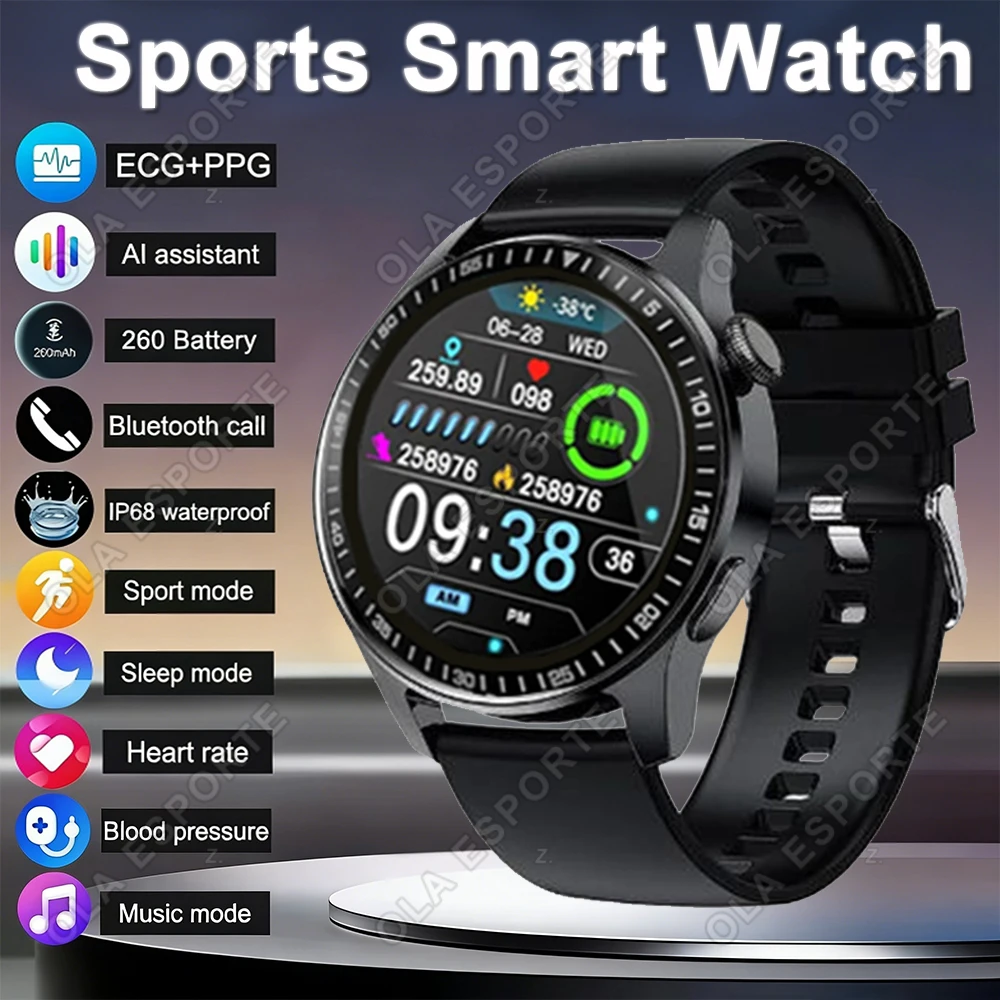 

Новые умные часы 2026 года для мужчин: круглый экран 1,32 дюйма, Bluetooth-звонки, мониторинг сердечного ритма, воспроизведение музыки. Смарт-часы для Android и iOS.