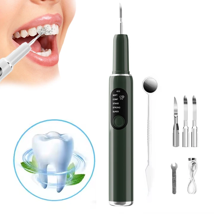 

Professional Teeth Cleaning Kit 5 Modes Calculus Tartar Remover Electric Dental Tool Dental Scaler Teeth Cleaner With Led Light