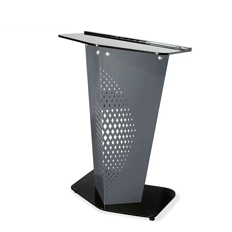 Modern Durable Eco-Friendly Glass School Office Furniture Lecture Stand Pulpit Podium for Church Wedding