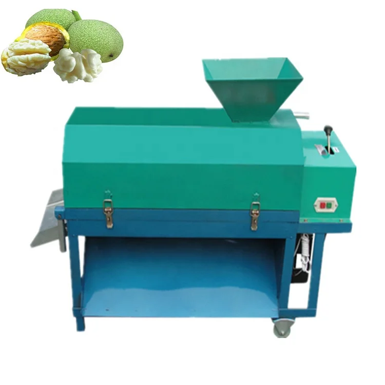 Small Scale Best Price High Quality Fresh Green Walnut Pecans Peeler Peeling Shelling Cracking Washing Nut Processing Machine