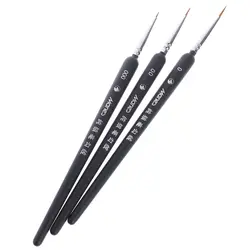 3pcs Brush 0/ 00/ 000 Wolf Hair Brushes Set for Detail Art Painting Miniature Acrylic Watercolor Oil Gouache Paint Brush Pen