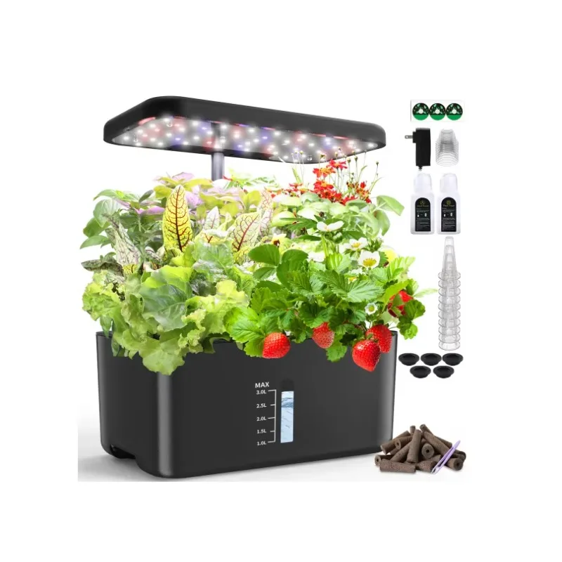Indoor Hydroponic Garden Growing System 3L Water Tank with Full Spectrum LED Grow Light for Herbs Vegetables Seed Starting
