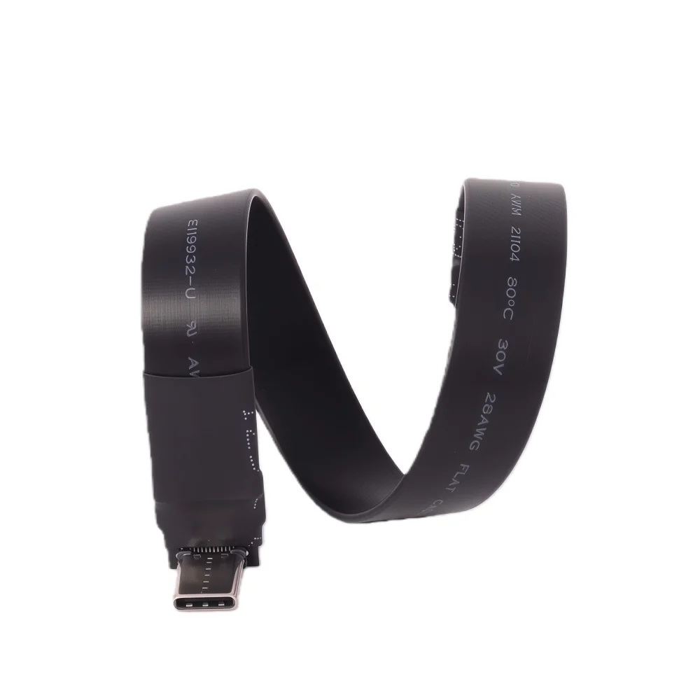 ADT-Link Gen2x2 USB 3.2 Type C to Type C Flat Data Flexible Soft Strip Extension Cable C Male Type-C Lightweight and Shortgen