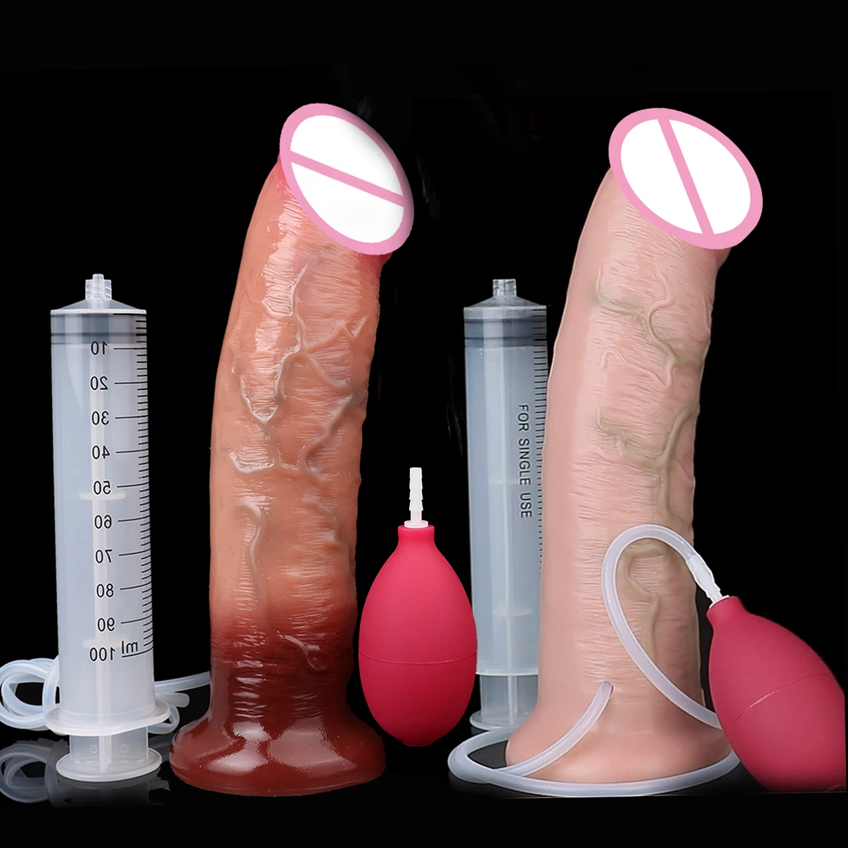 FAAK Thick Silicone Simulation Squirting Penis With Sucker Large Ejaculation Realistic Dildo Nude Anal Sex Toys For Women