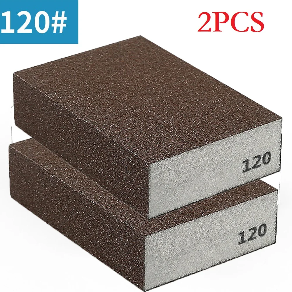 

2pcs Sanding Sponge Blocks Flexible Wet & Dry Abrasive Sanding Foam Sponge Sand Pad Cleaning Scrubber Sanding Blocks