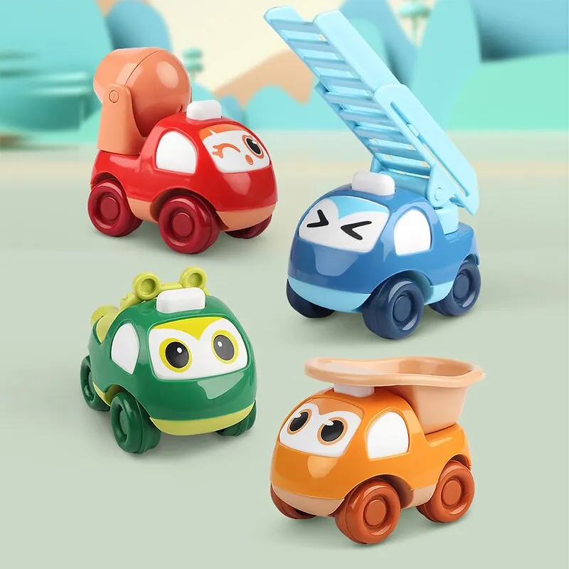  Cartoon Engineering Vehicles with Inertia Sliding Battery-Free Fun Toy Perfect Gift for Baby Girls and Boys