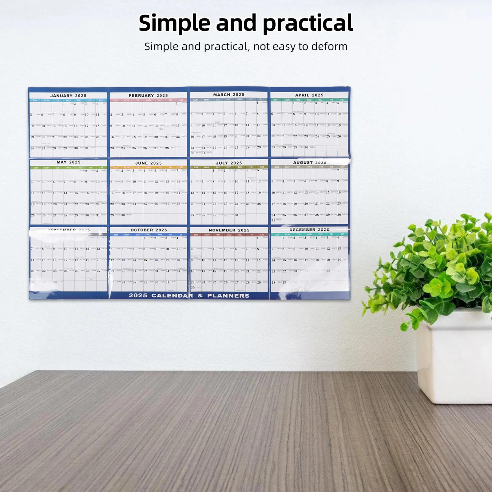 

Paper Erasable Monthly Wall Calendar Hanging Appointment Calendar for Home Office Classroom Planning Hanging Calendars
