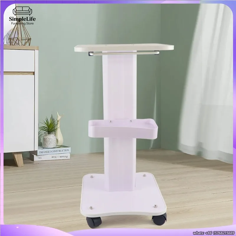 アルミ合金製サロンカート、ホイール付きモバイルビューティースパローリングスタンド、ツール、器具、消耗品用収納トレイ