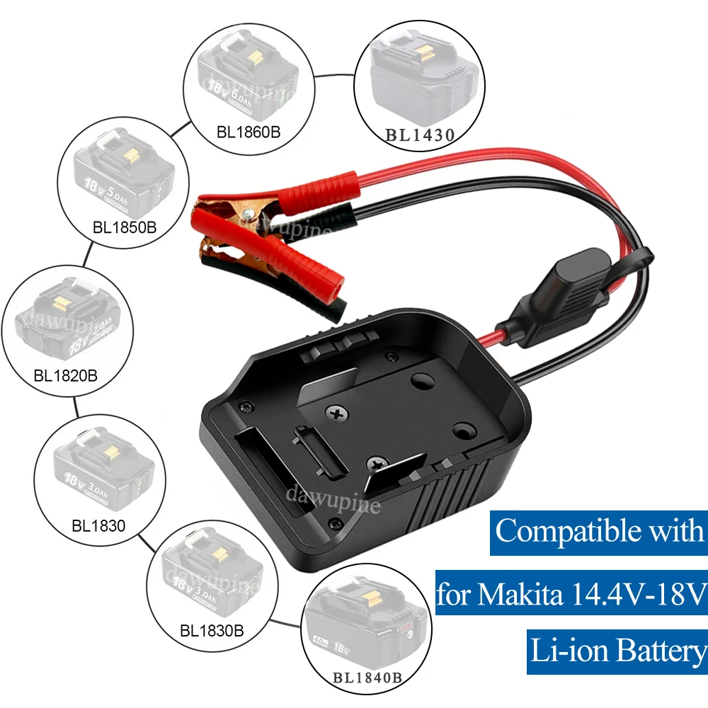 

Запчасти для электроинструментов для Makita Bosch 14,4 В 18 В, литиевая батарея, адаптер «сделай сам», автомобильный аварийный адаптер питания, предохранитель 30 А, воспламенитель, стартер