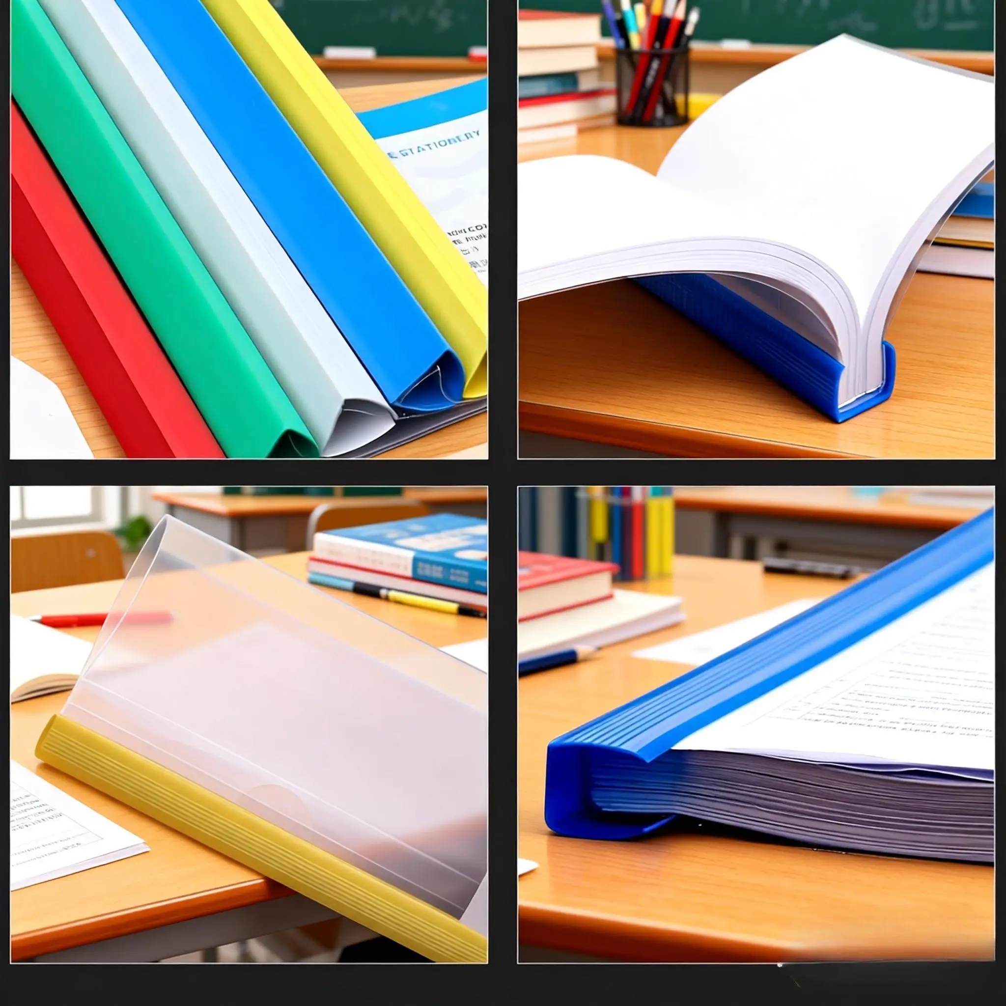 10-Pack A4 Lever Binders | Colorful Portable File Folders for Reports, Resumes, and Office Organization - PVC Material