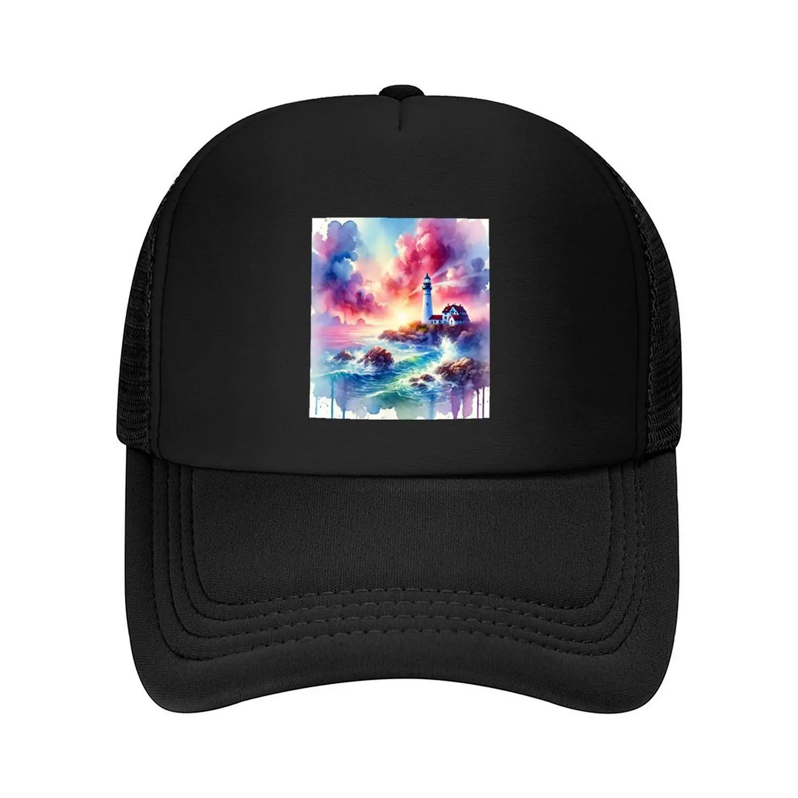 

Lighthouse Art and Watercolor Paintings Baseball Cap Luxury Cap New In The Hat Golf Wear Fashion Beach Men Golf Wear Women's