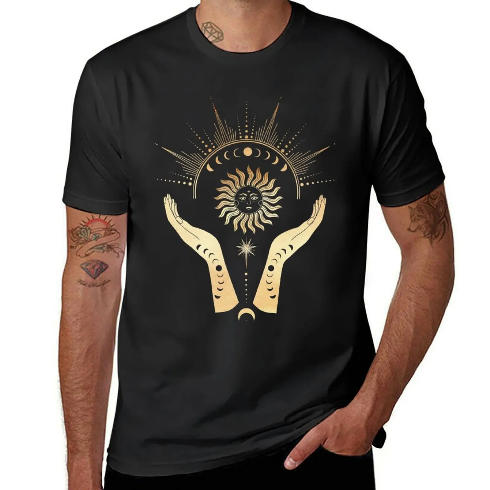 Magical Sun Tarot Sign T-Shirt kawaii clothes Blouse shirts graphic tees summer top mens graphic t-shirts anime