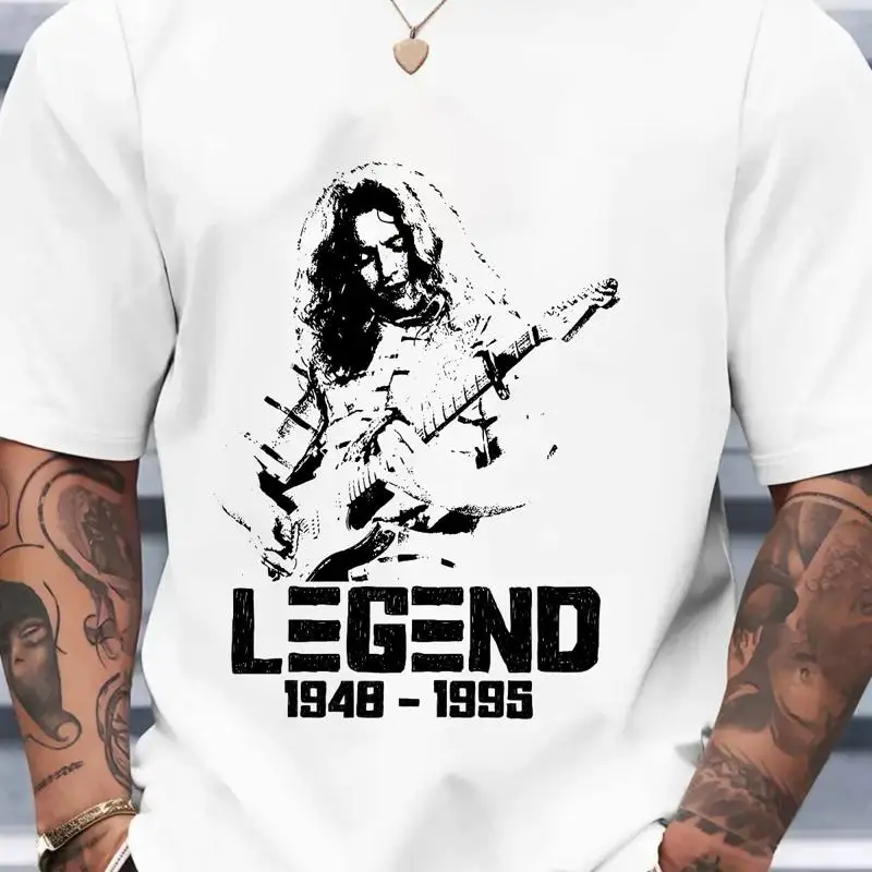 تي شيرت True Legend Guitar Genius 1948 -1995، قميص Rory Gallagher Tributetee. #1