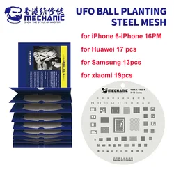 Mechanicus UFO BGA stalen gaas reballing stencil voor HUAWEI SAMSUNG XIAOMI iPhone 6-16 Pro Max CPU positionering onderhoudsjuffiets