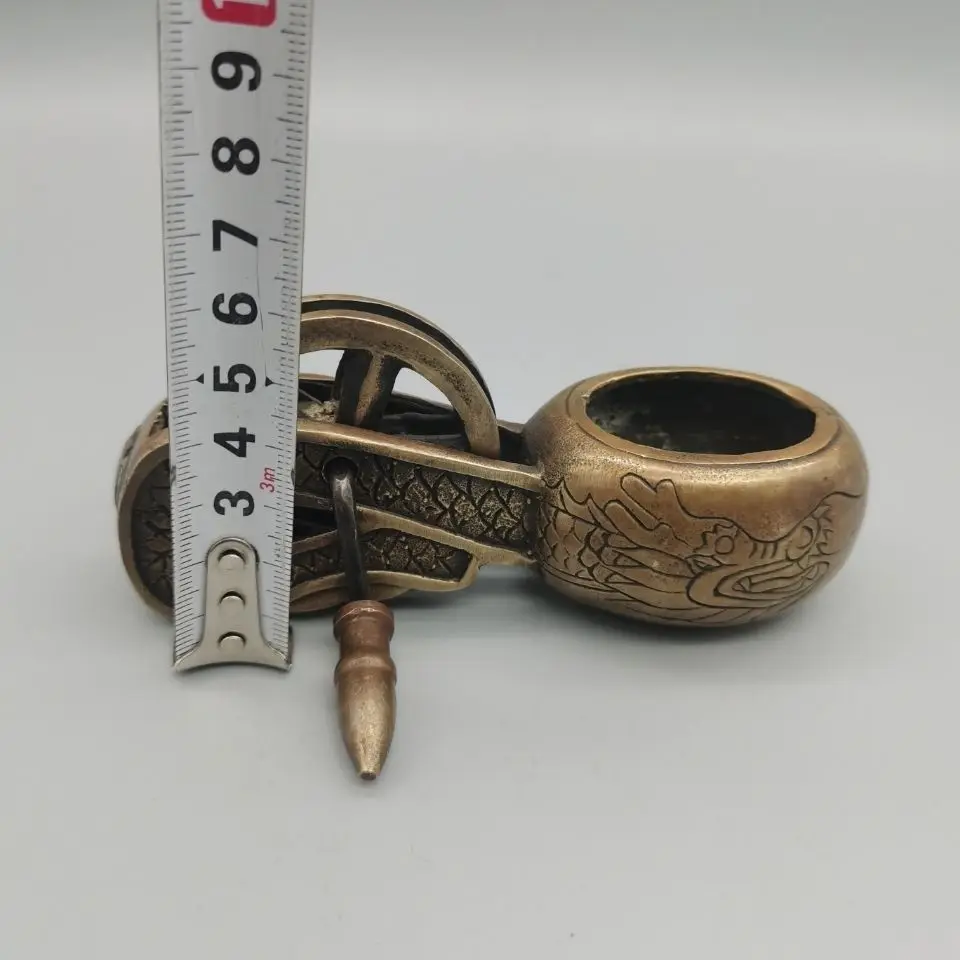 Exquisite Vintage Collection Fine Brass Ink Marker Statue Sculpture Exquisite Workmanship Neat Shape Antique Collection