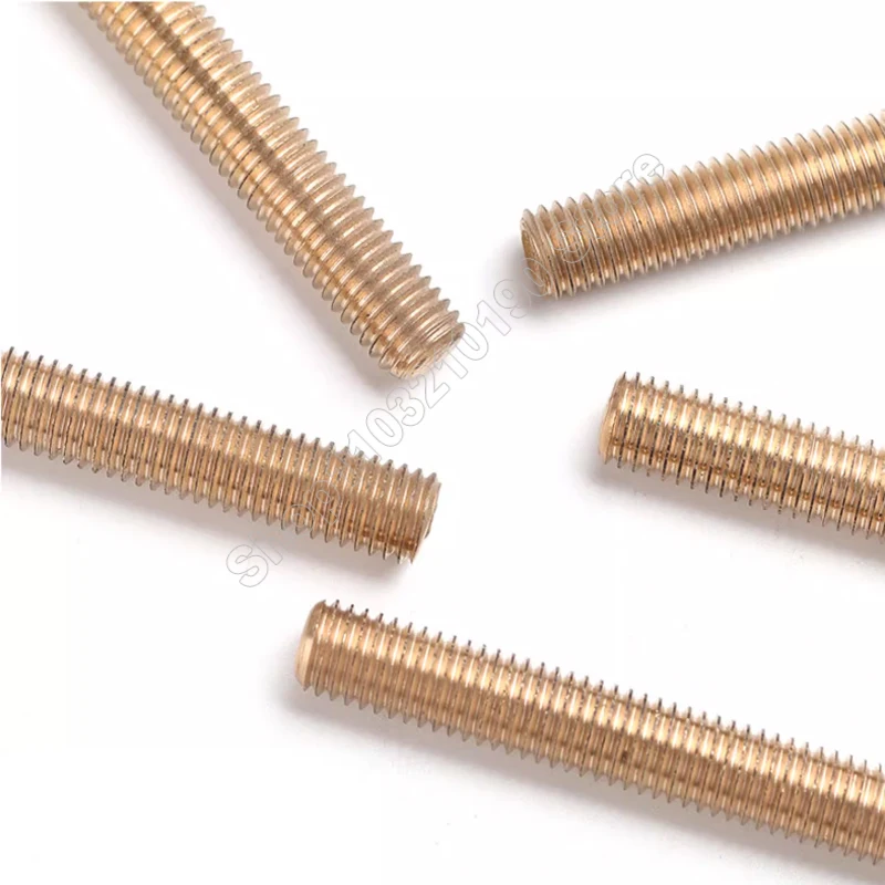 Brass Thread Rod M2 M2.5 M3 M4 M5 M6 M8 M10 M12 M14 M16 M18 M20 Brass Metric Bolt Full Thread Shaft Rod Bar Stud Length200-500mm