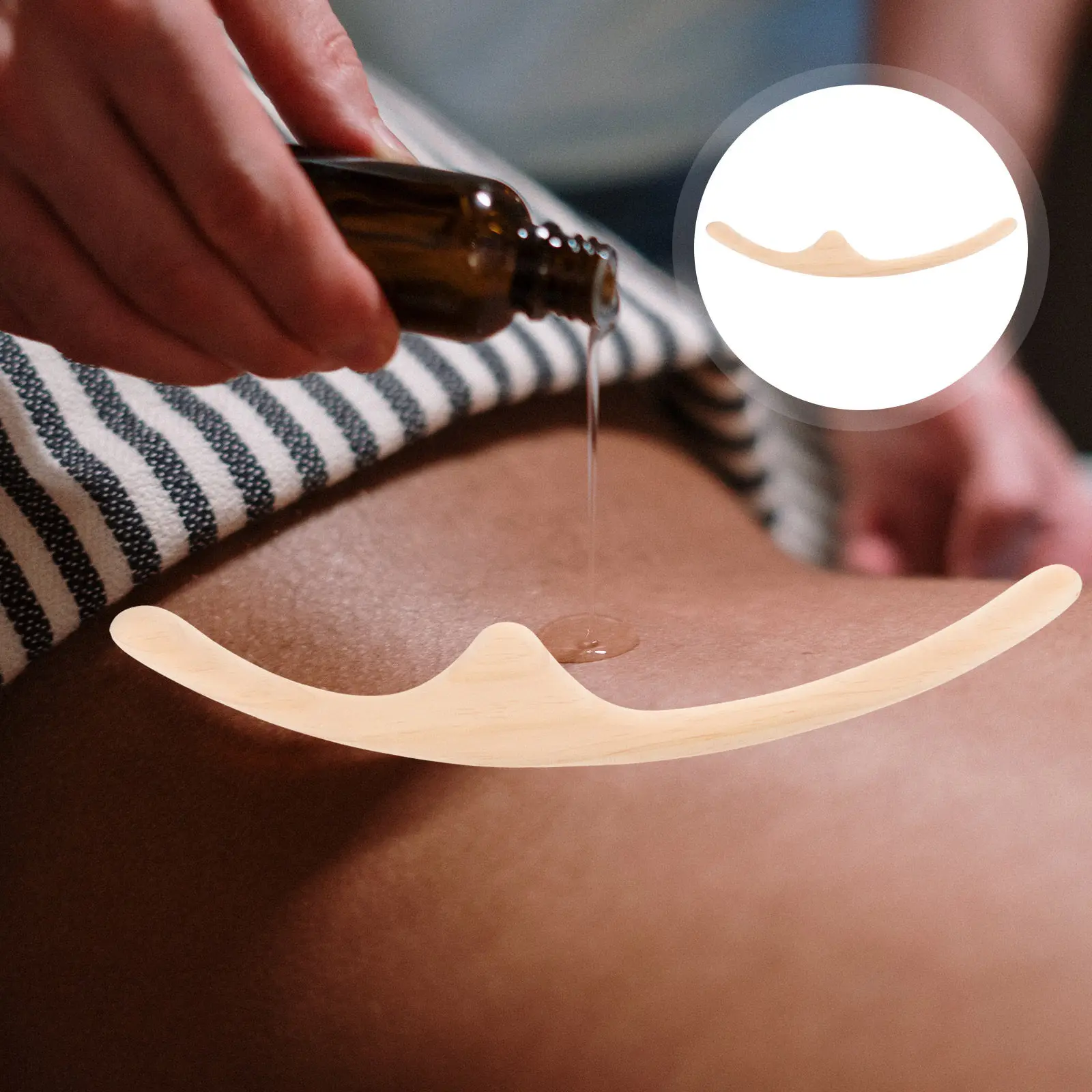 

Handheld Wooden Massage Stick Face Shaping Acupoint Stimulator Deep Tissue Relief Portable Spa Grade Massage