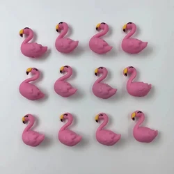 20Pcs New Focal Silicone Beads 3D Flamingo Animals Shape For Jewelry Making DIY Pen KeyChain Bracelet Necklace Accessories