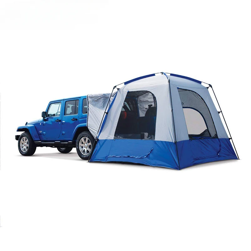 Double layer Portable Folding Outdoor Car Camping Tent Car Cover SUV Family Truck Ground Awning Tents