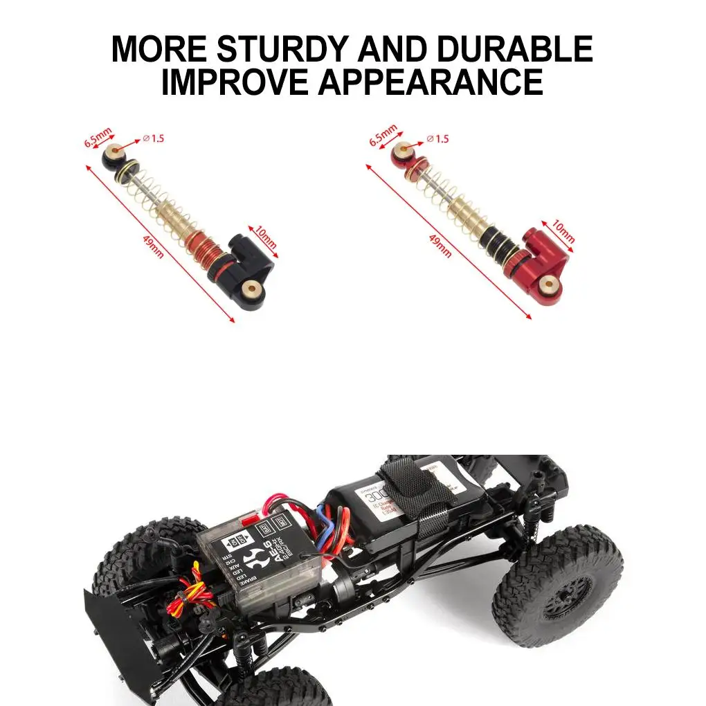 سبائك الألومنيوم السلس الجبهة مانع الصدمات الخلفي ل 1/10 1/24 LOSI محوري TRX4 SCX24 RR10 90048 RC جزء السيارة RC اكسسوارات السيارات #3