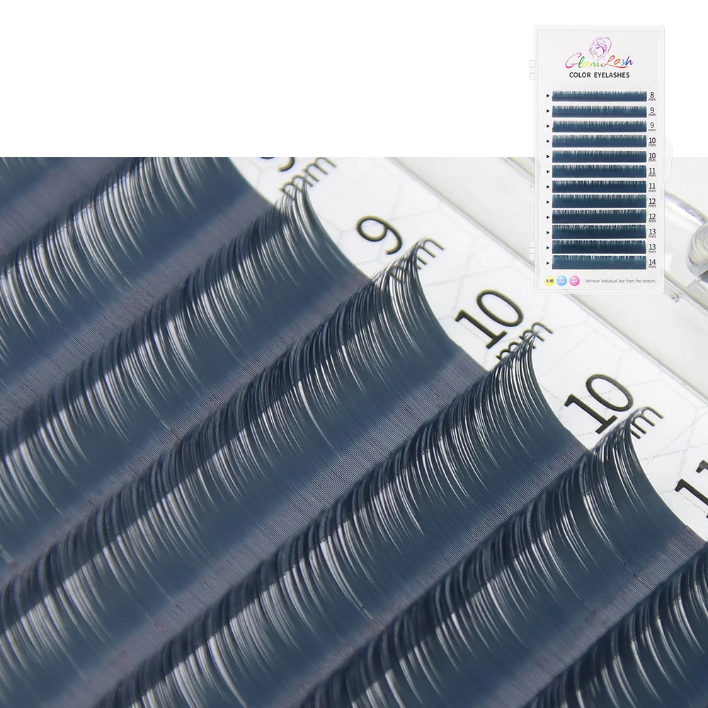 GLAMLASH Colored Individual False Eyelashes Natural Long