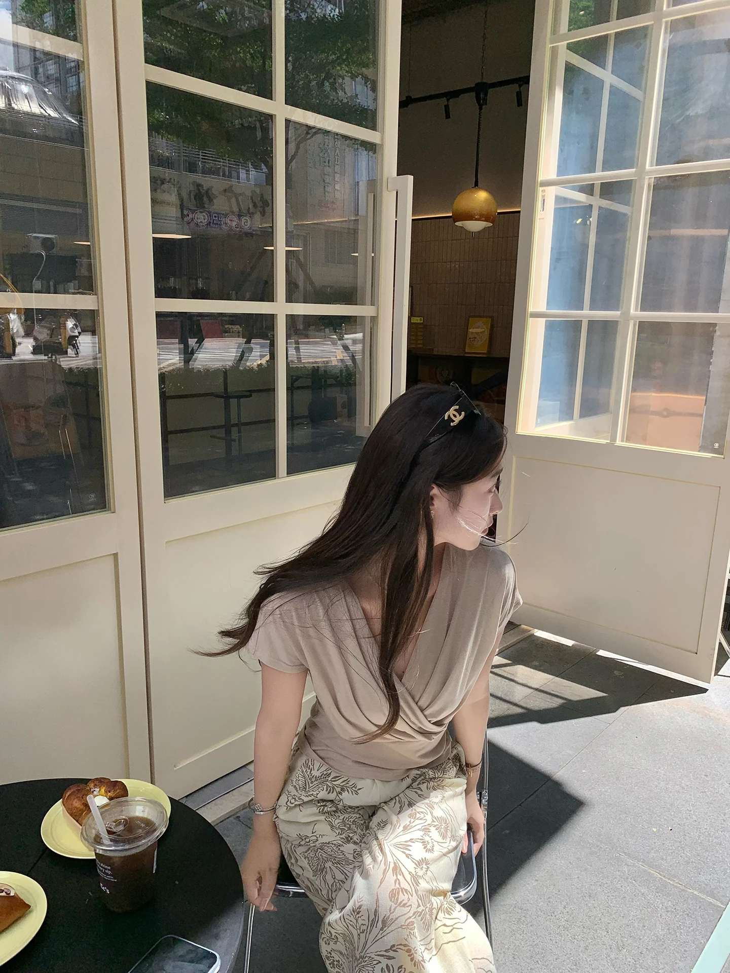 

Женская летняя повседневная футболка Cchen Chench Muses с V-образным вырезом, приталенная, с коротким рукавом, дышащая, комфортная, с круглым вырезом