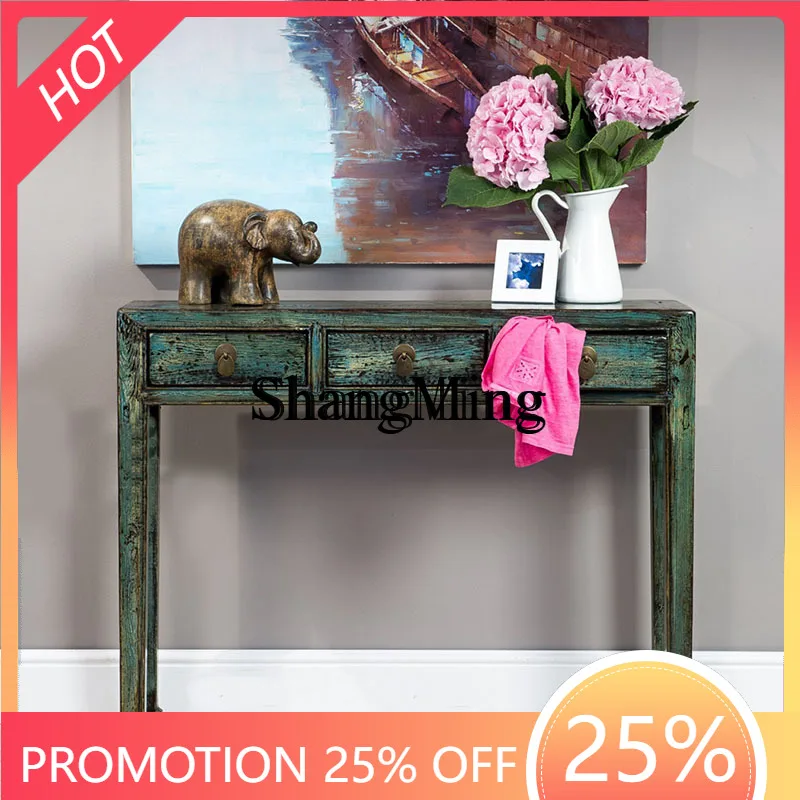 

SM direct sales solid wood entrance antique and old simple three-draw decorative entrance corridor