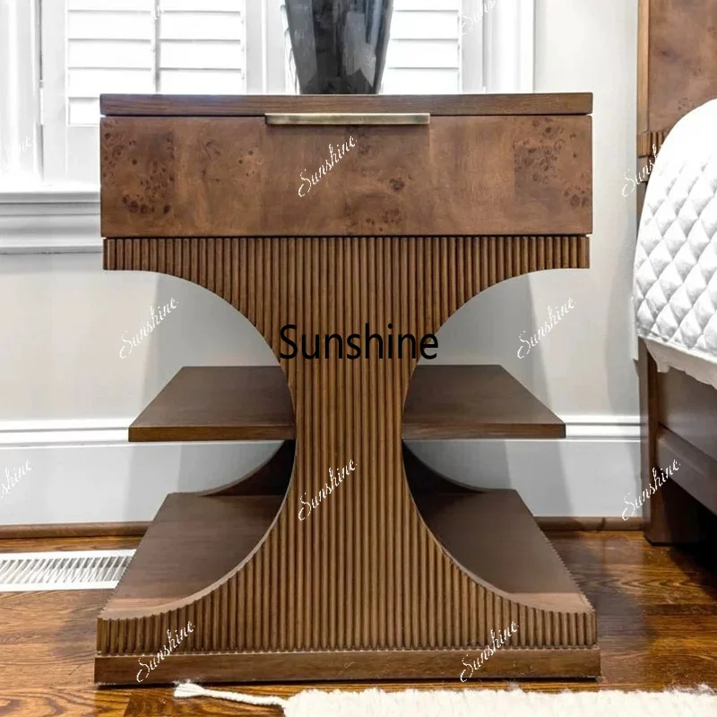 American master bedroom bedside table living room corner