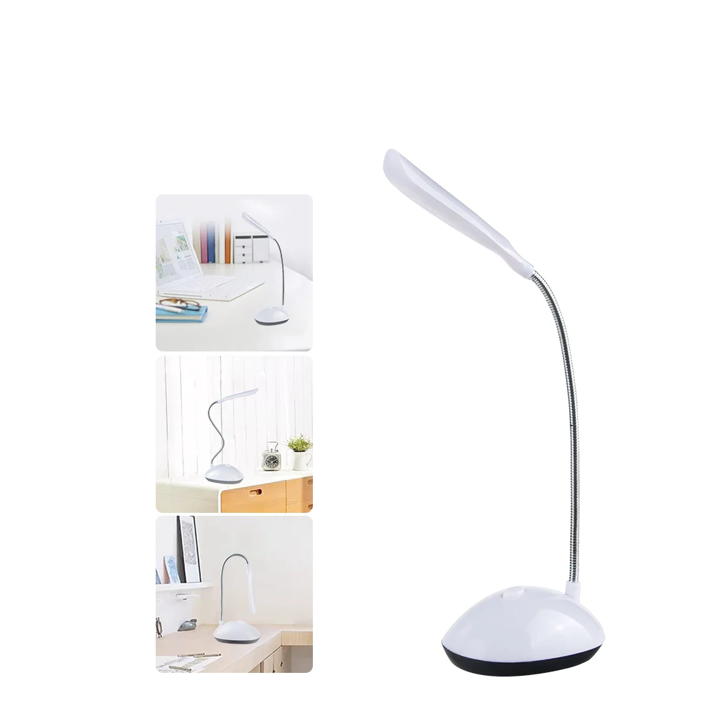 

Mini LED Book Light Eye Protection Reading Lamp 4LEDs Flexible Desk Lights Battery Powered For Studying Bedroom Lighting