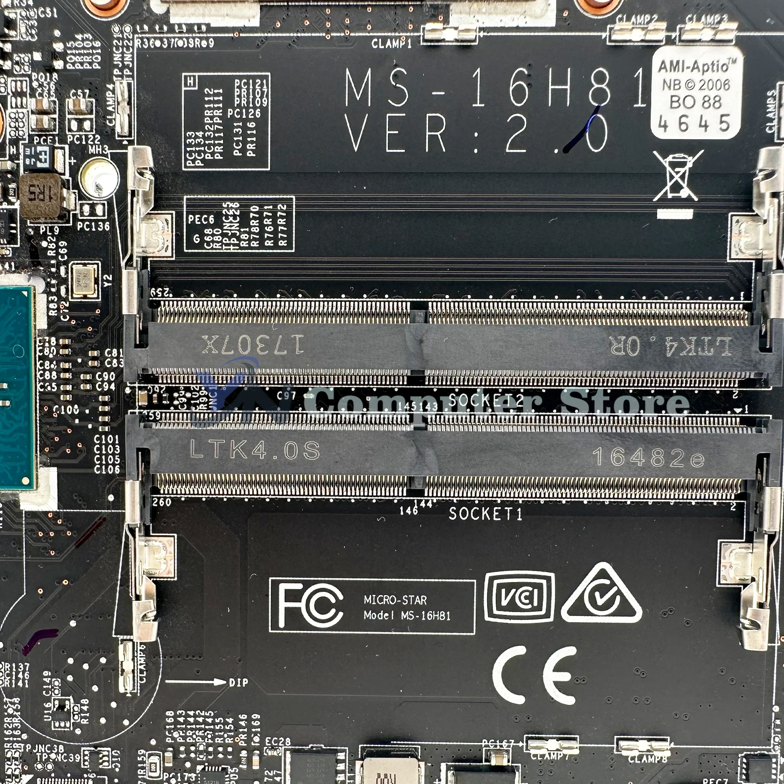 Mainboard für msi ws60 MS-16H81 MS-16H8 laptop motherboard E3-1505M i5 i7 7th gen v4g ddr4 100% test ok