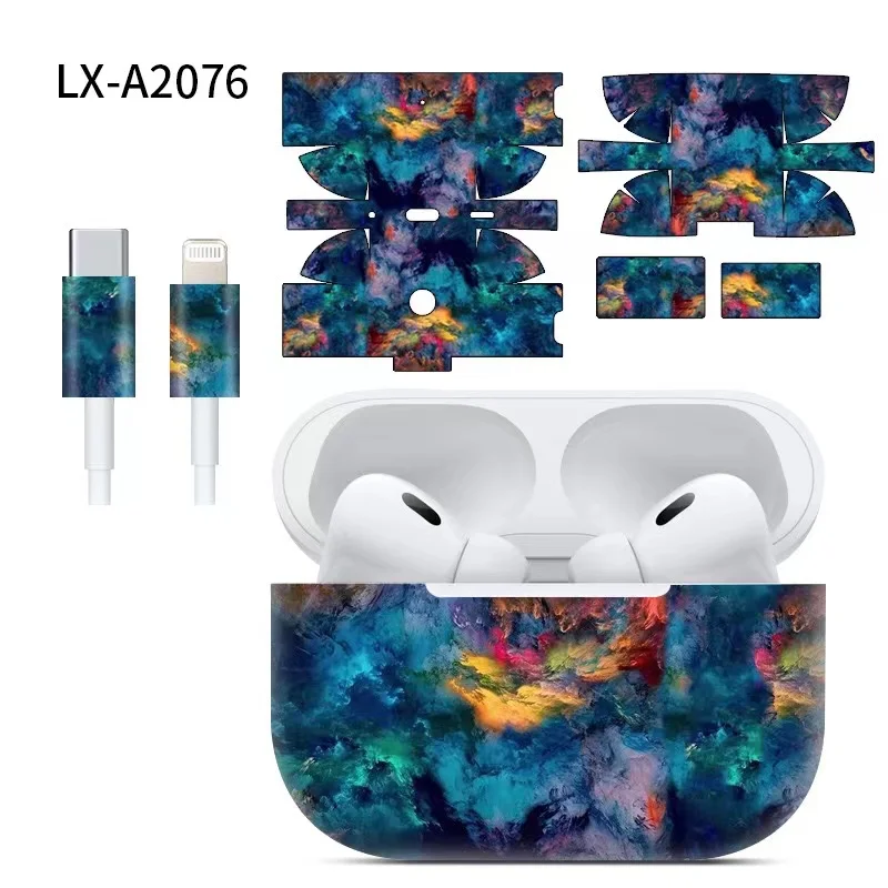 Protective Cover  Sticker Case Skin Film For Airpods Pro2 Guard Print Sticker Bluetooth Earphone Accessories For AirPods Pro3