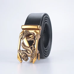 ZLD High Quality Men Gold Dragon Design Alloy Buckle Leather Belt,Fashion PU Leather Belt,Men Jeans&Casual Pants Accessories