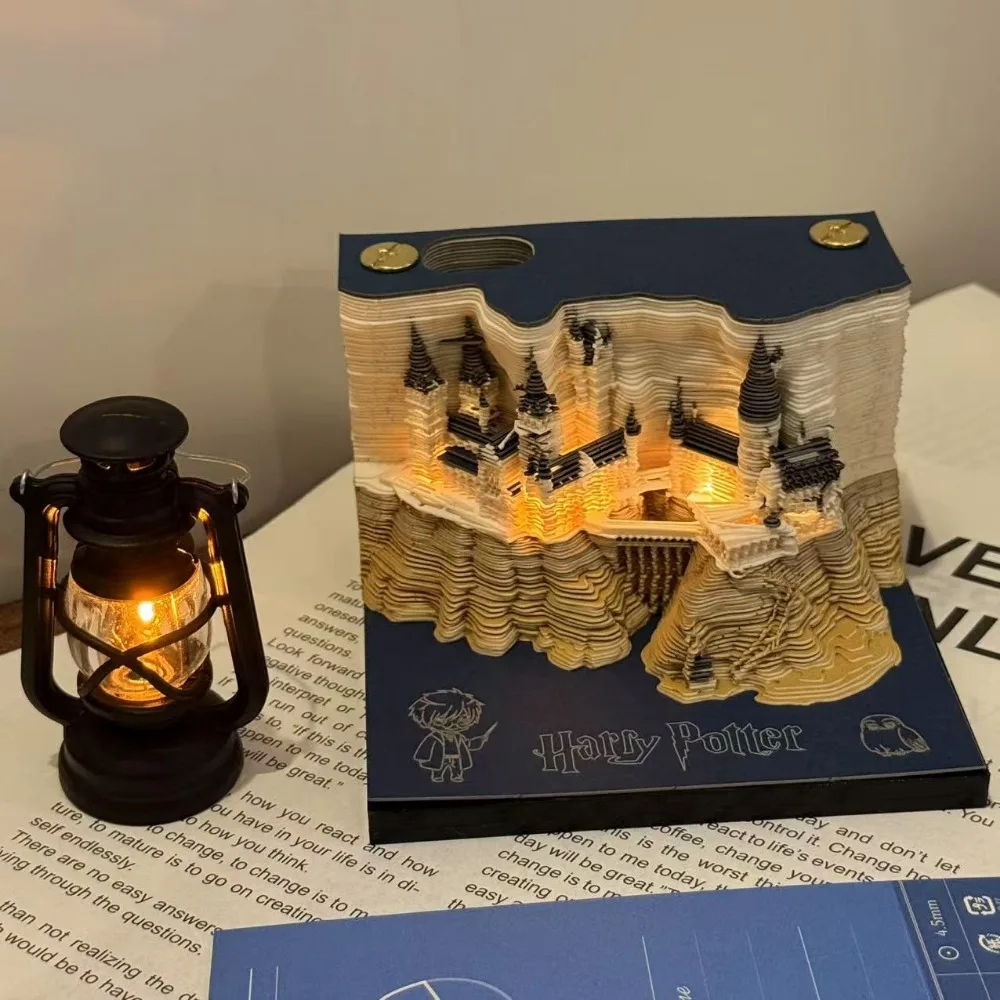 

3D Memo Pad Howarts Notepad 3D Model Castle Sticky Note 3D Art Design Custom Block Note Friends Gift Craft Paper