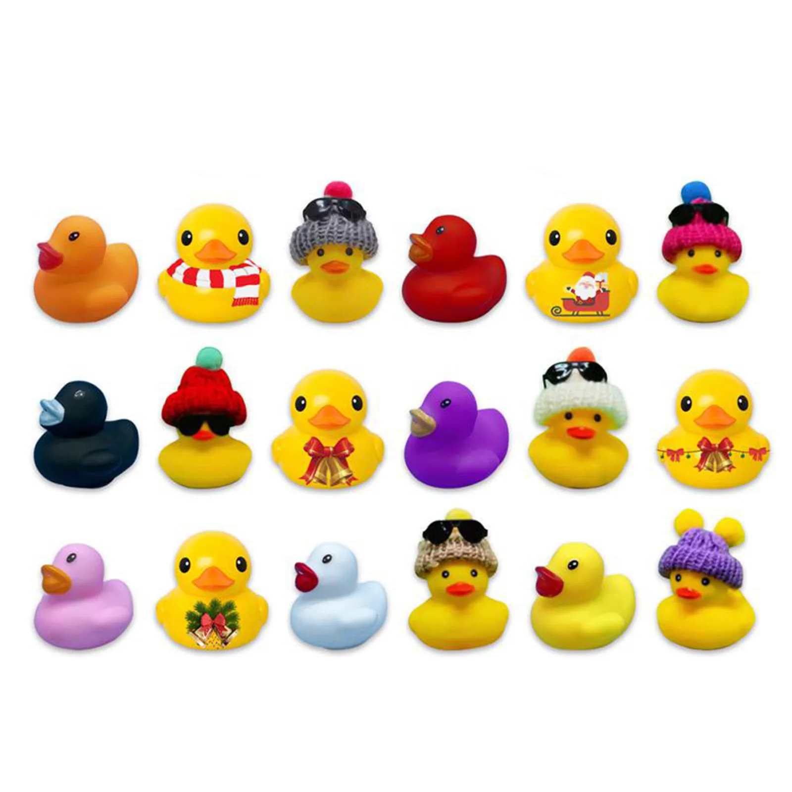 

24 Grids Christmas Countdown Calendar Rubber Ducks Toy Creative Float Squeaky Sound Duck for Home Car Office Decoration