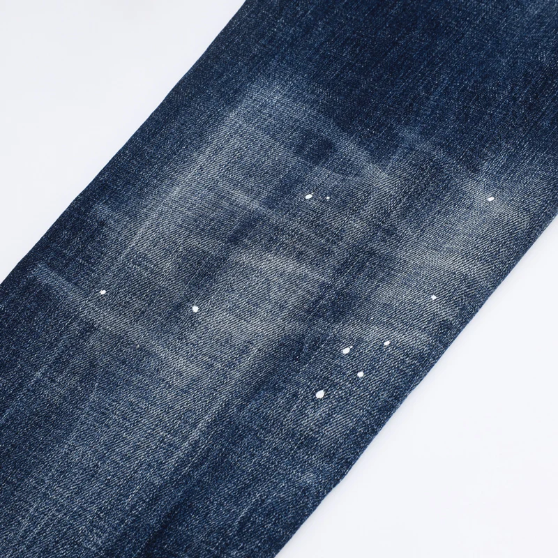 

Y2K autumn fashion new men's jeans, perforated, painted, pleated, washed, nostalgic, elastic, slim fit, blue jeans, hip-hop bran