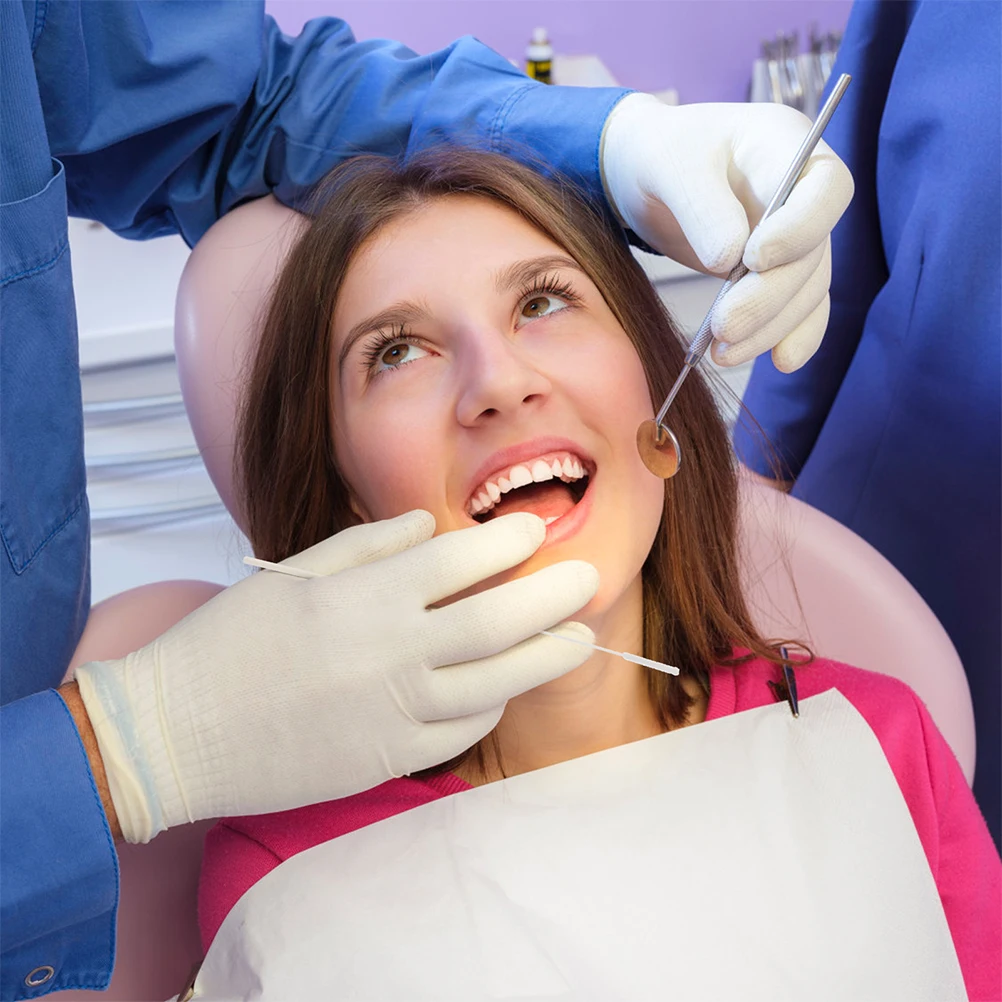 60 Pcs Nasal Swabs and Pharyngeal Disposable Pharynx Flocking Throat Mouth Medical Flocked