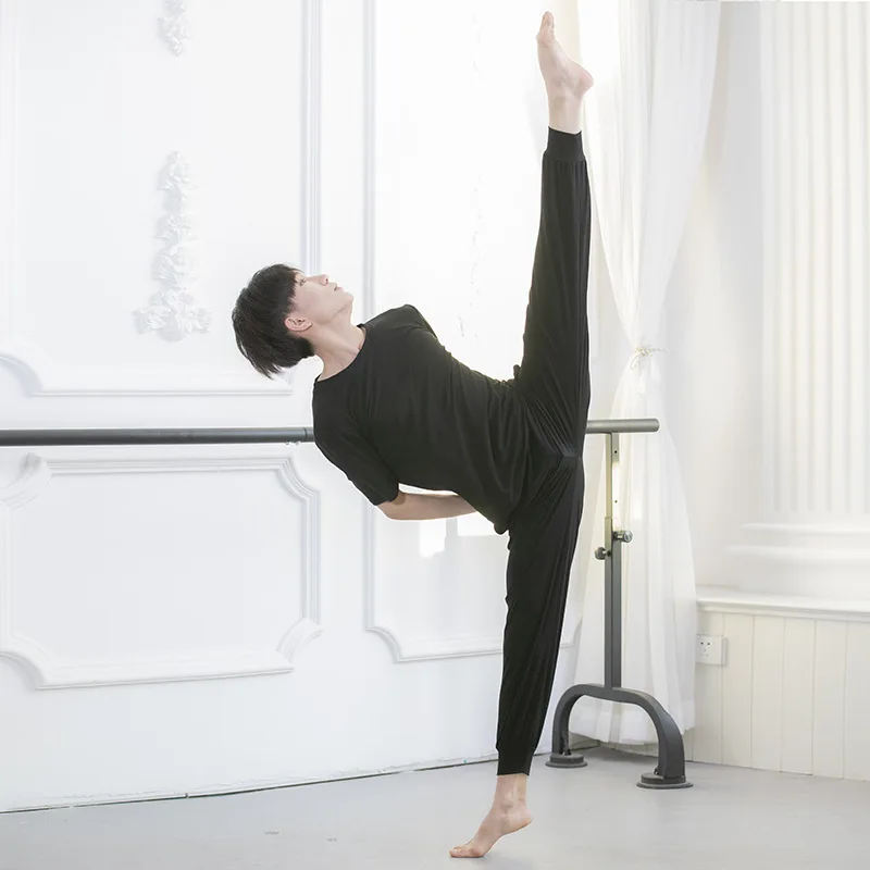 남자 댄스 연습복 바지 남성 바디 트레이닝 라틴 요가 댄스 라디쉬 팬츠 남성 루즈핏 모달