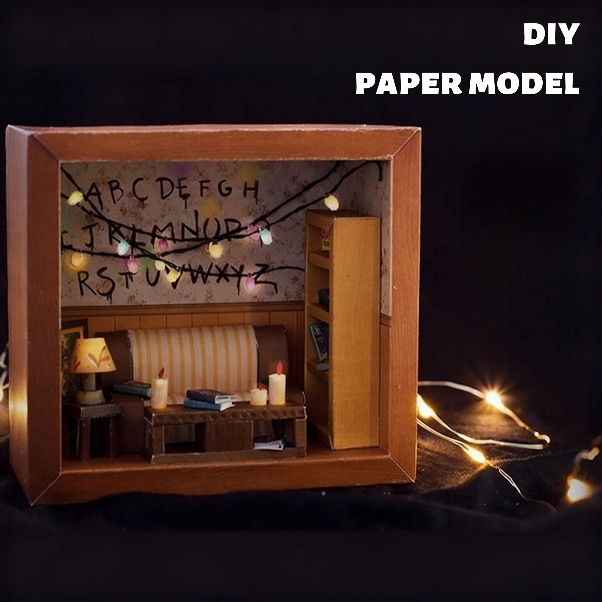 فيلم غريب المقصورة 3D ورقة نموذج DIY الحلي لعبة غرفة الديكور التماثيل #1