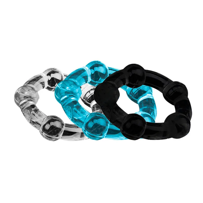 Anillos de silicona para pene de 3 piezas para hombres adultos, anillos de goma para retrasar la eyaculación, anillo de erección de silicona