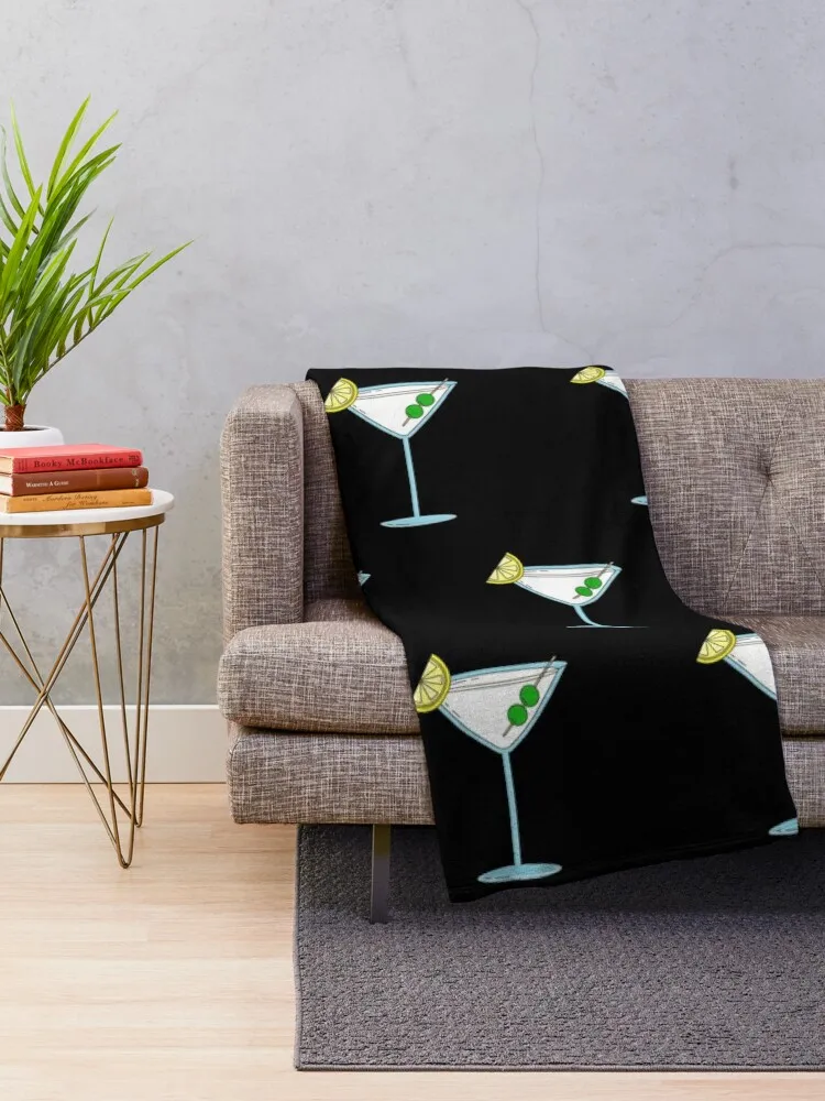 Martini Cocktail Glass Bartender Alcohol Liquor Throw Blanket Luxury Throw Large Blankets