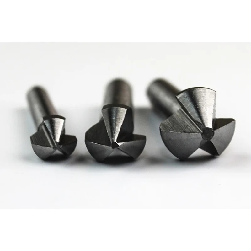 Three-Edged Chamfer Cutter, 90° Reaming Drill for Metal