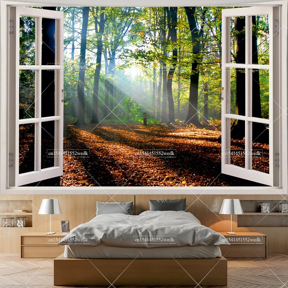 Orman Pencere Goblen Duvar Ası - Aesthetic Tapestry incelemesi ve fiyatı