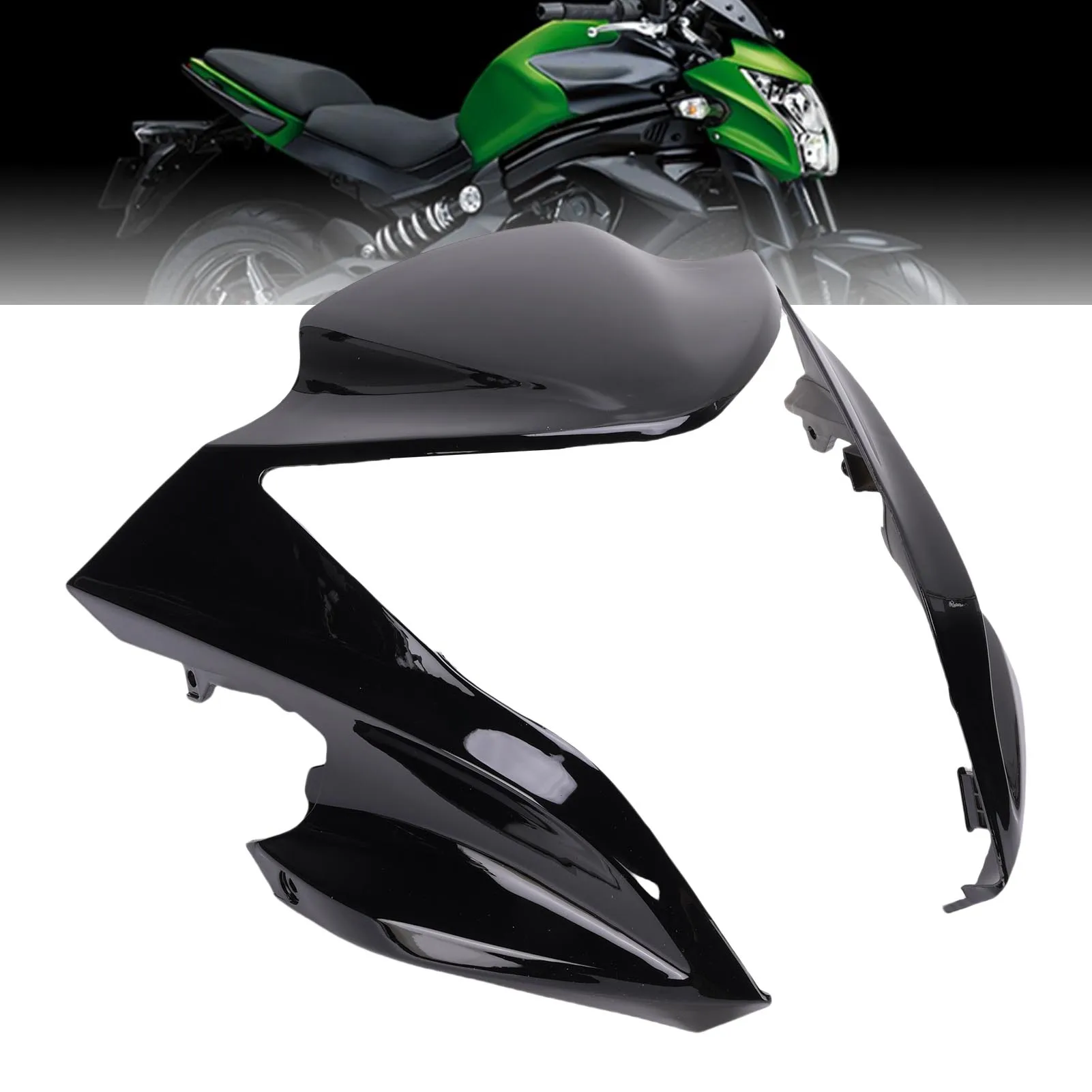 オートバイのヘッドライトフェアリングカバー-頑丈なプラスチック製のフロントアッパーヘッドライトフェアリングカウル-耐熱性-シームレスフィット-バイク用