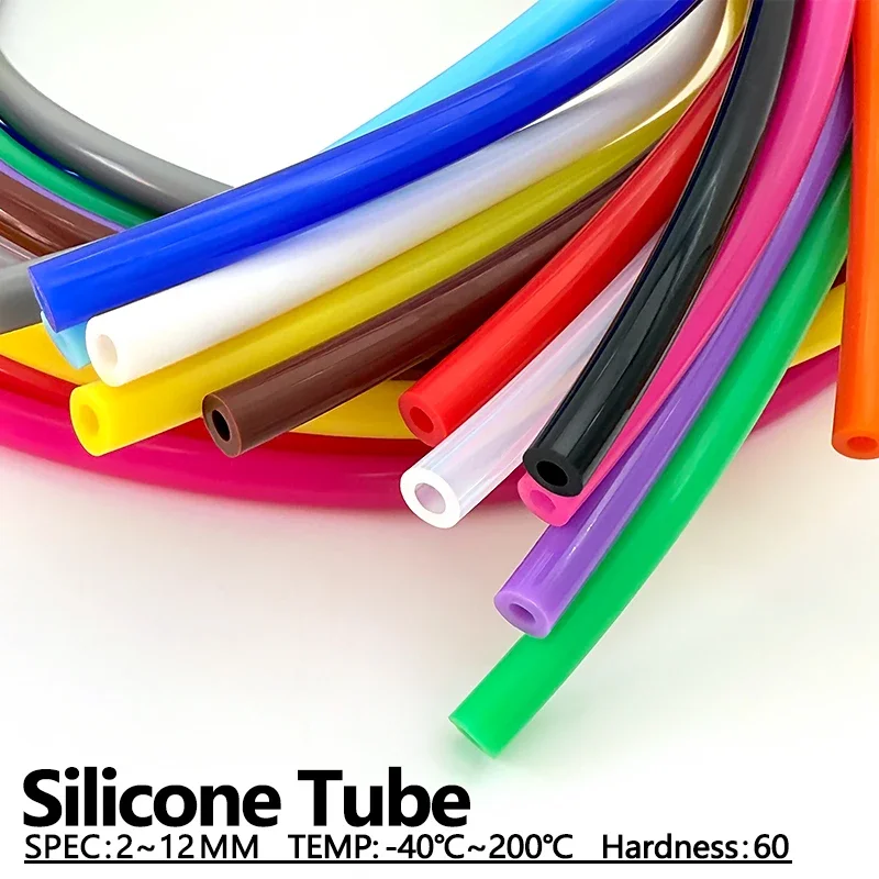 

2-метровый герметичный силиконовый шланг для пищевых продуктов, внутренний диаметр 2-12 мм, цветной, гибкий, термостойкий, нетоксичный, без запаха, водонепроницаемый.
