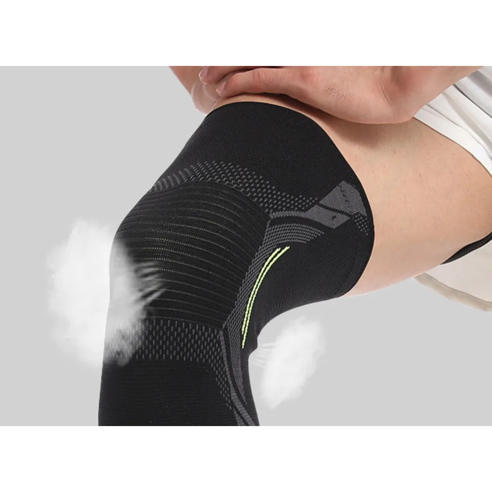Basket traspirante professionale uomo maglia nylon gamba antiscivolo sport corsa menisco ginocchio protettore_voghion.com