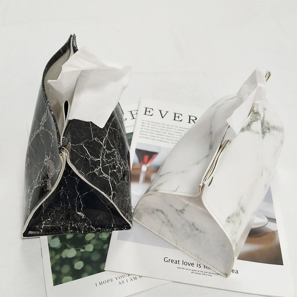 

Pu Waterproof Tissue Box Household Napkin Storage Case Compact Design Hotel Adornment Paper Towel Container Easy