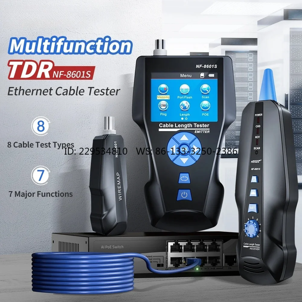 NF-8601S Network Cable Tester Multifunction  Length With  Voltage Wiremap Diagnose Tool