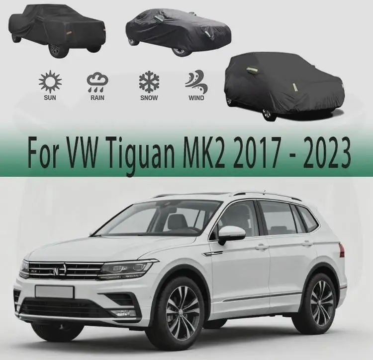 

For VW Tiguan MK2 2017-2023 Outdoor Protection Waterproof Dustproof Full Sunshade Snow Cover Car Covers