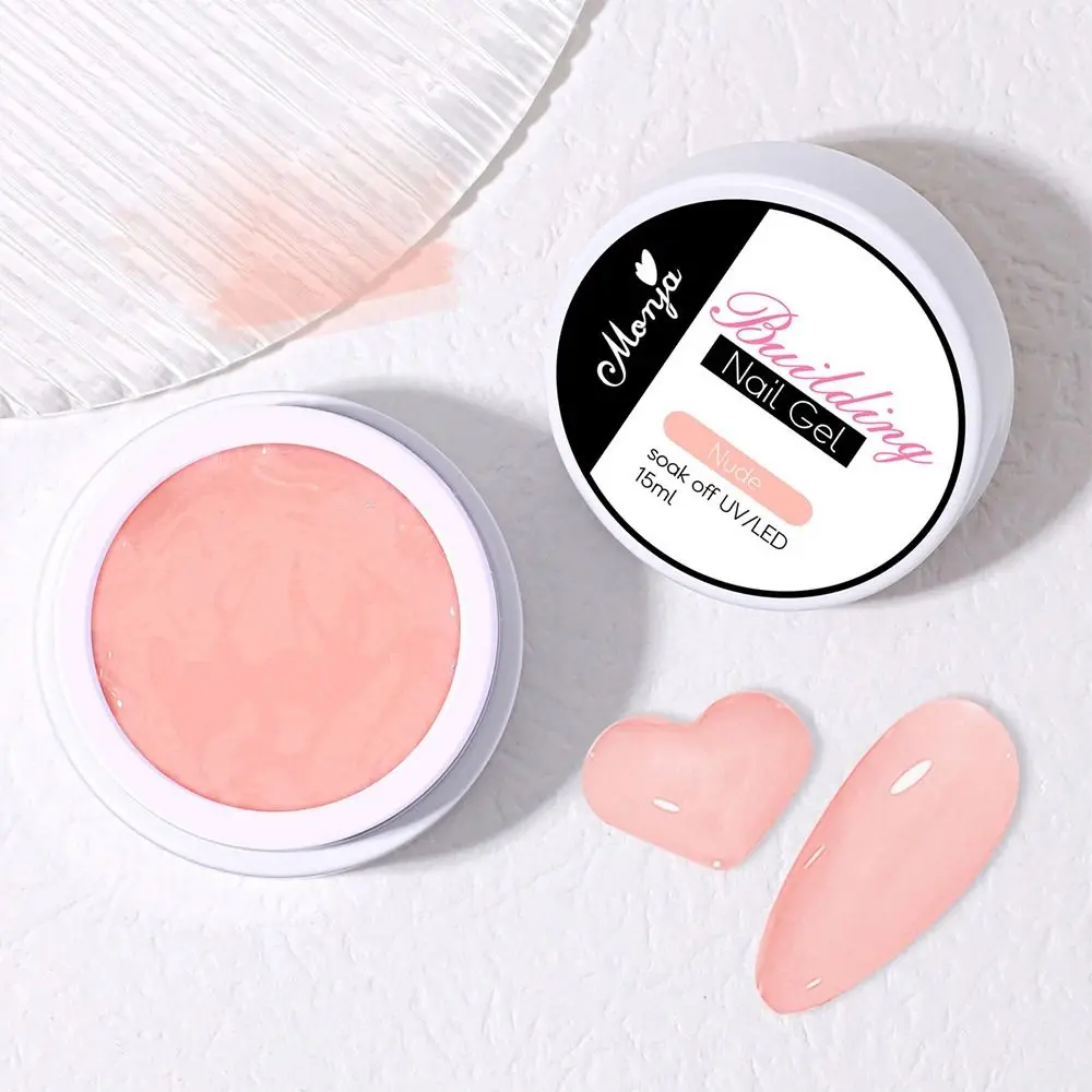 Nuovo Rosa/Trasparente/Bianco Nail Poly Art Gel Non Appiccicoso 3D Scultura Solid Builder Gel FAI DA TE Duro Gel Estensione Costruttore Per Le Unghie