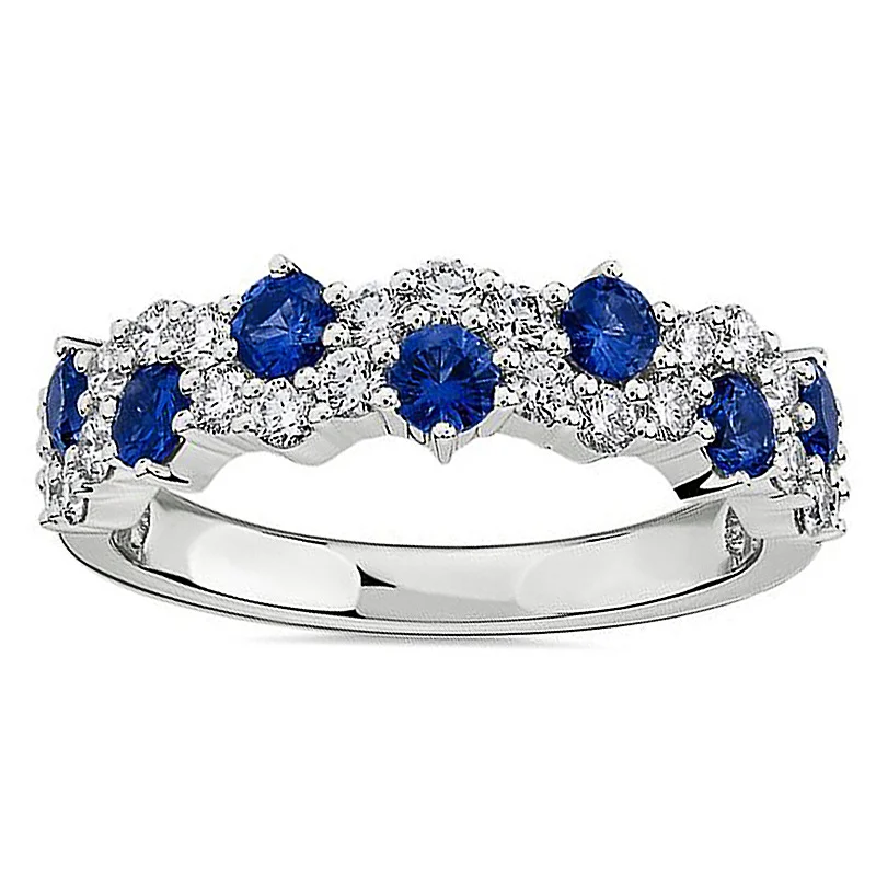 Huitan Silber Farbe Frauen Ringe Einfachen Stil Intarsien Bule/Weiß CZ für Hochzeit Party Täglich Trendy Elegante Accessoires schmuck